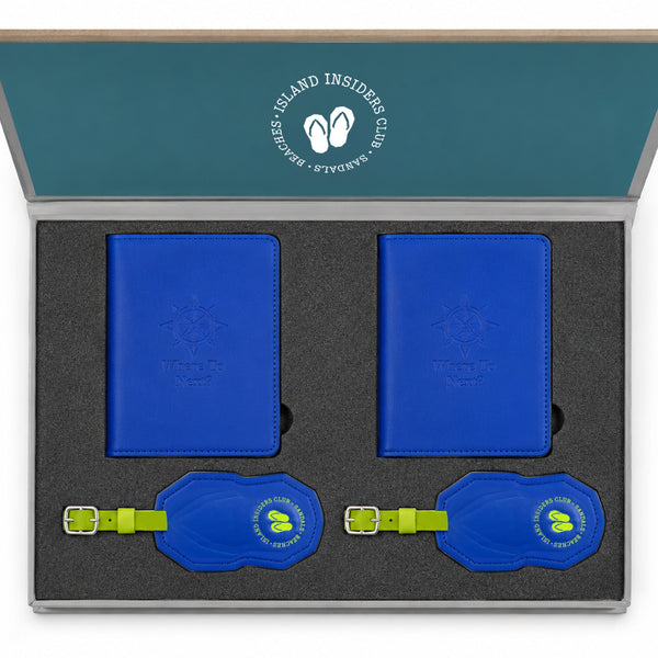 Passport Holder and Luggage Tag Set for Two